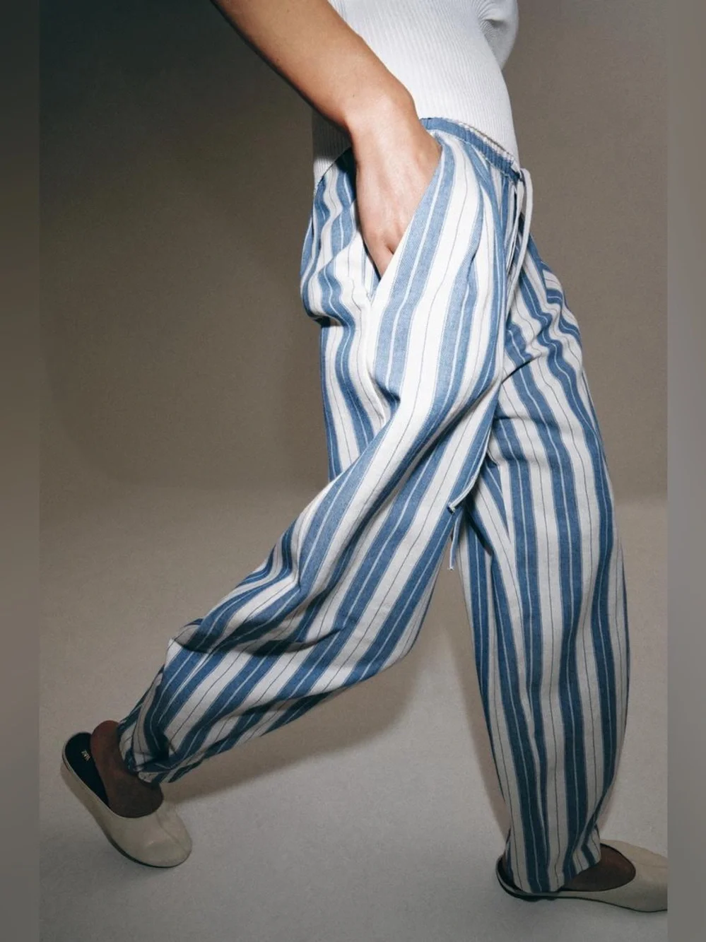 ZARA ZW COLLECTION STRIPED PANTS